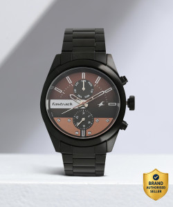 Fastrack Fastrack All Nighters Multifunction Brown Dial Black MetalStrap Analog Watch  - For Men