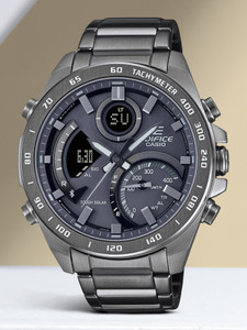 CASIO ED527 (ECB-900MDC-1ADR) Edifice Gray Dial Gray Ip Stainless Steel Band घड़ी - पुरुषों के लिए