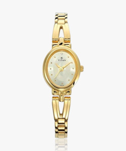 Titan 2594YM01 Karishma Champagne Dial Golden Watch - Image 6