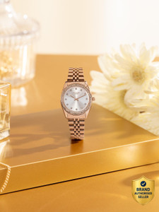 Sonata Poze Golden Hour Quartz Silver Round Dial Women's Watch - Image 6