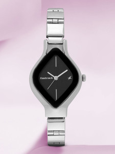 Fastrack Fastrack Animal Instinct Black Dial Silver Stainless Steel Strap Analog Watch  - For Girls