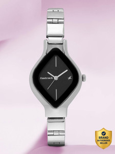 Fastrack Fastrack Animal Instinct Black Dial Silver Stainless Steel Strap Analog Watch  - For Girls