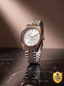 French Connection FUNCTIQ FUNCTIQ Silver Sunray Round Dial | Men's Rose Gold Multifunction Watch Analog Watch - For Men