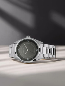 Titan NP1729SM03 Titan Workwear Dark Grey & Anthracite Dial Silver MetalStrap Analog Watch  - For Men