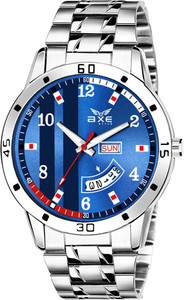 AXE Style XDD-7031 Blue Day & Date Steel Chain Watch & Branded/Brand Wrist/Hands Watch For Mens Analog Watch  - For Men