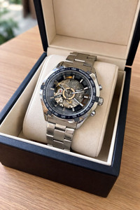 Winner Automatic Skeleton Analog Watch for Men (AUTO-SKEL-SS-01) - Image 1