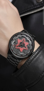 TimePiece Star Spinner New Star Spinner Wheel Dial 360 Rotating Red and Black Wrist Watch for boys Analog Watch - For Men