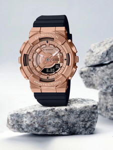 CASIO GM-S110PG-1ADR G-SHOCK Rose Gold Dial Resin Strap Analog-Digital Watch  - For Women