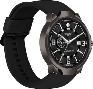ANALOGUE Gun Metal Series | Smart Watch Strap | 3D Glass | Smart Clip | Working Date Gun Metal Series | Smart Watch Strap | 3D Glass | Smart Clip | Working Date Analog Watch - For Men