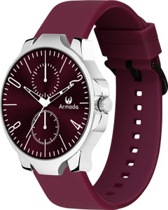ARMADO AR-MH-1381426-Cocktail Wine Premium Silicone Strap – Soft & Skin-friendly, Analog Watch - For Men
