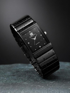 IIK Black Studded Rectangle Dial Analog Watch for Men - Image 6
