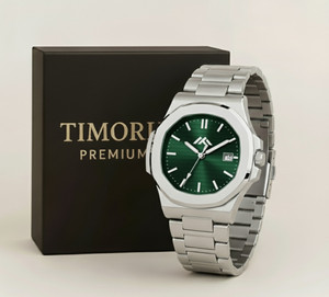 Timorix Modern Green Quartz Green Dial Analog Watch for Men with Date Display | Stylish Quartz | Analog Watch  - For Men
