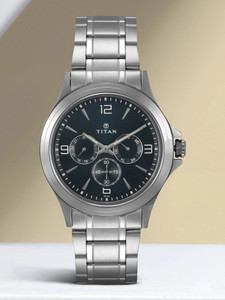 Titan Titan Eco Multifunction Blue Dial Silver Stainless Steel