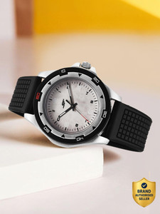 SONATA Sporty Analog White Dial Black Plastic Strap Watch for Men - Image 6