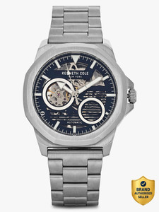 Kenneth Cole Kenneth Cole Automatic Blue Dial Silver Stainless Steel Strap Analog Watch  - For Men
