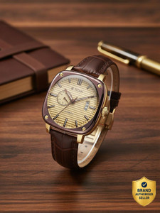 Titan Automatic Vintage Titan Vintage Concealed Automatic With Beige Dial Brown Leather Strap Analog Watch  - For Men