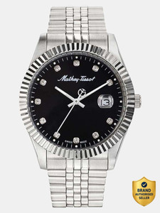 Mathey-Tissot H710AN Swiss Made Mathy II Quartz Ronda 515 H3 Movement Black Dial Analog Watch - For Men