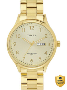 TIMEX TWEG18442 Trendline Round 43mm Champagne Dial Analog Watch - For Men