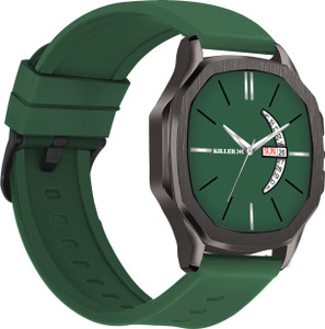 KILLER Hexa Gun Metal Series | Smart Watch Strap | 3D Glass | Smart Clip | Day & Date Hexa Gun Metal Series | Smart Watch Strap | 3D Glass | Smart Clip | Day & Date Analog Watch  - For Men