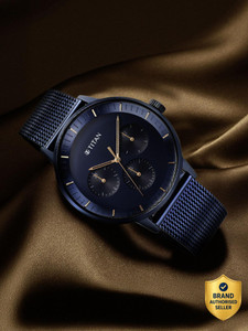 Titan Titan Modern Classics Titan ClaSSic Multifunction Blue Dial Blue SS Strap Analog Watch - For Men