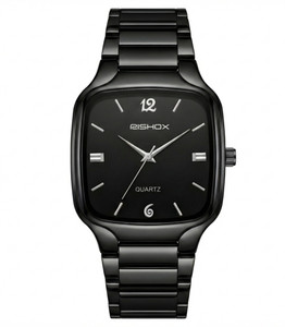 Rishox RISHOX Men’s Analog Watch Black Square Dial Black Steel Strap RISHOX Men’s Analog Watch Black Square Dial Black Steel Strap Analog Watch - For Men