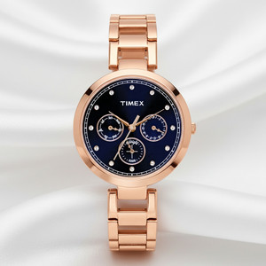 TIMEX Round 35mm Blue Dial Analog Watch  - For Women