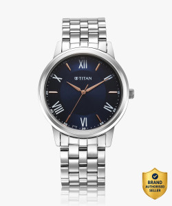 Titan Karishma Blue Dial Silver Stainless Steel Strap Analog Watch - Image 6