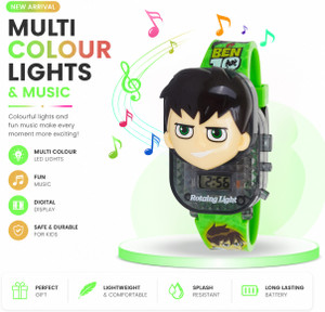 GASIQ Ben 10 Kids Digital LED Music Watch Digital Watch  - For Boys