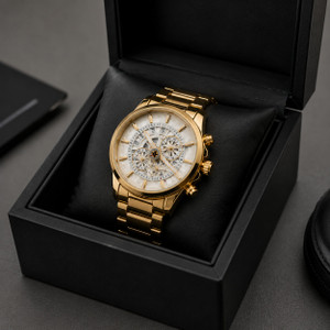 sistersstudio Prestige Gold Chronograph Watch - Image 6
