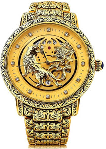 sanowrex Luxury Dragon Design Mechanical Watch,Tiger Design, with Date Display Analog Watch - For Men