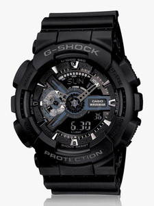 CASIO GA-110-1BDR G-SHOCK GA-110-1BDR Black Dial Resin Strap Analog-Digital Watch  - For Men