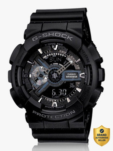 CASIO GA-110-1BDR G-SHOCK GA-110-1BDR Black Dial Resin Strap Analog-Digital Watch  - For Men