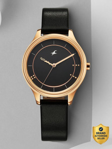 Fastrack Fastrack Stunners Black Dial Black LeatherStrap Analog Watch  - For Girls