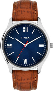 TIMEX Blue Dial Leather Strap Analog Watch  - For Men