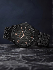 Titan Karishma Gents Festive Titan Karishma With Day & Date Black Dial Black Stainless Steel Strap Analog Watch  - For Men