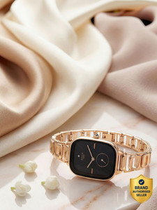 Titan Titan Raga Chic Black Dial Rose Gold MetalStrap Analog Watch - For Women