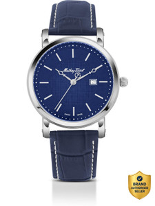 Mathey-Tissot Winter-25 Swiss Made Quartz Ronda 505 Movement Blue Dial Analog Watch - For Men