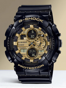 CASIO GA-140GB-1A1DR G-SHOCK Black-Gold Dial Resin Strap Analog-Digital Watch  - For Men
