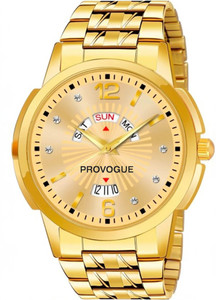 PROVOGUE PGLC-3001 Original Gold Plated Day & Date Functioning For Boys Analog Watch  - For Men