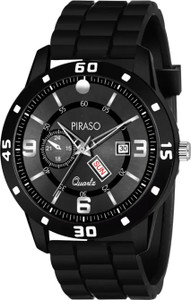 PIRASO D&D F95 BLACK MESH DESIGNER ANALOG DAY AND DATE WORKING BLACK DIAL & BLACK MESH STRAP WATCH FOR MEN & BOYS Analog Watch  - For Men