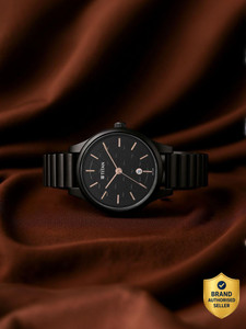 Titan 2679Nm01-Dm479-Ladies Karishma Titan Karishma With Date Black Dial Black Stainless Steel Strap Analog Watch - For Women