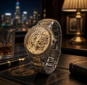 Forest Luxury Two Tone Golden Watch - Image 6