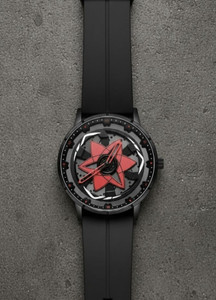 TimePiece Resizable Spinner Premium Red Star Spinner Wheel Rotating Dial and Magnet Clasps Analog Watch - For Men