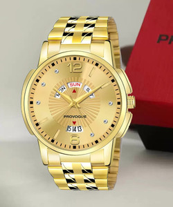 PROVOGUE Gold Chain Watch for Boys and Moen All Golden Functioning Long Life quartz Analog Watch  - For Men