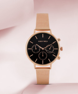 Joker & Witch Moscow Black Dial Rosegold Mesh Strap Analog Women's Watch Analog Watch  - For Women