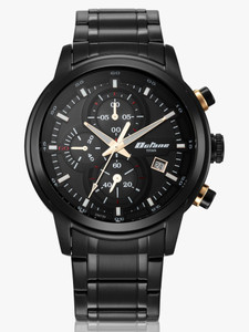 Titan Titan Octane Chronograph With Date Black Dial Black SS Strap Analog Watch  - For Men