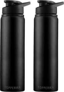 Copperika Modern Stainless Steel Water Bottle Black Colour 800 ml Water Bottles