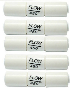 PBROS 5 Pieces RO Flow Restrictor 450 flow-(FR-450) Solid Filter Cartridge