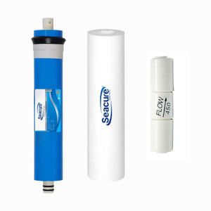 Seacure Original 100 GPD Reverse Osmosis Membrane With 10 inch 5 Micron PP Spun Solid Filter Cartridge