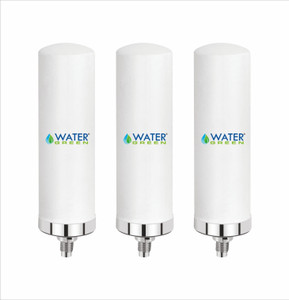 WATER GREEN Ceramic Regular Candle (Pack Of 3) Solid Filter Cartridge